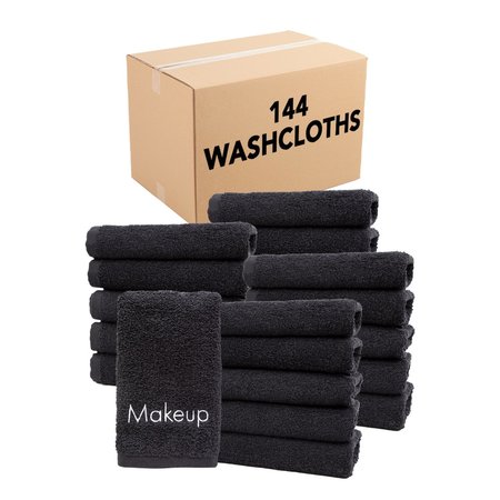 MONARCH Makeup Towels 11x17  Black, 144PK MAKEUP-11X17
